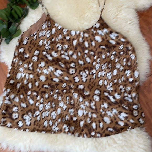 Satin Animal Print Tank by Lush / Size Medium - Picture 5 of 8